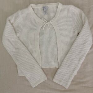 Elegant Ivory Knit Cardigan